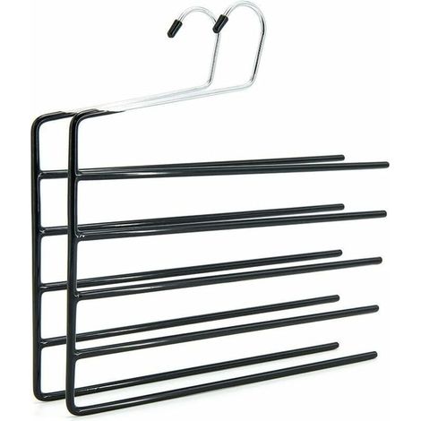 2 Pack Pants Hangers - Non-Slip 5-Tier Open Stacked Pants Hangers