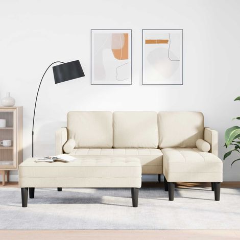 Sofa Set mit Kissen 2 pcs Leinen Polyester (1/4)