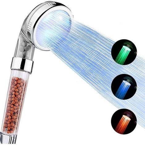 Pommeau Douche 4 Couleurs Température Filtre Ions (1/4)
