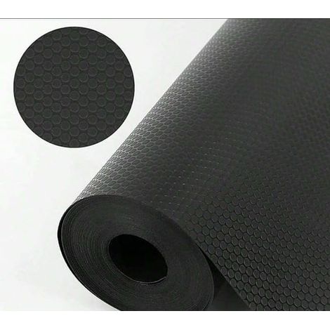 Wasserdichte und rutschfeste schwarze Schubladeneinlage – 30 x 300 cm – EVA-Material – Zuschneidbar – Antihaftbeschichtung (1/5)