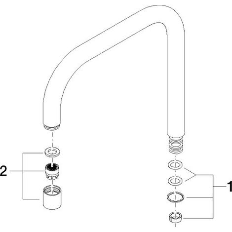 Dornbracht 90282220802-00 Bec carré Pièces détachées