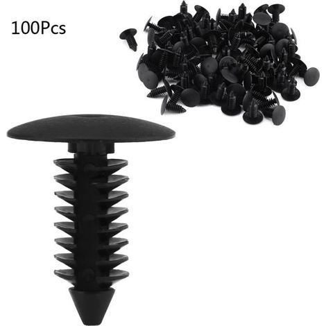 100Pcs Vis Clips de Retenue d’Attache Poussées de Porte de Voiture Clip de Rivets de Pare-Chocs HB038 -ZOO (1/4)
