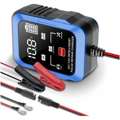 6V 12V Blaues Adapterkabel A/SE für 6V/12V Ladegerät für Motorräder, Rasenmäher und Autobatterien, kompatibel mit Lithium-Eisen-Blei-Batterien zum Laden von Motorrädern. (1/5)