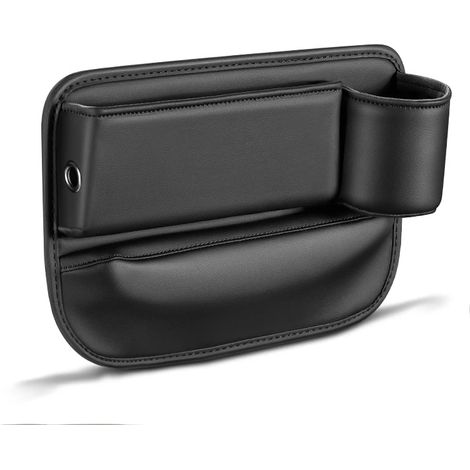 (Droite) Boîte de rangement pour siège auto en cuir PU, organisateur de voiture, accessoire de rangement pour console centrale et siège latéral (1/4)