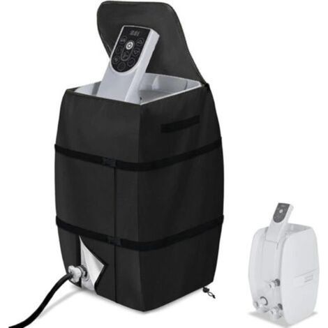 Housse de Chauffage pour Spa, 42 x 38 x 54 cm, étanche, abri pour Spa, auvent Pliable et réglable avec Cordon de Serrage et Boucle, Housse de Spa Portable avec Sangle de poignée（Noir） (1/4)