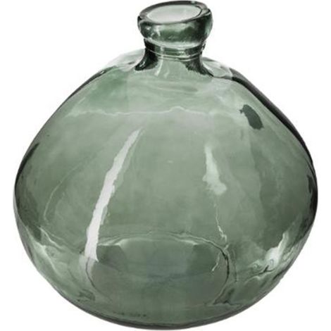Vase Ballon en Verre Recyclé "Uly" 33cm Kaki