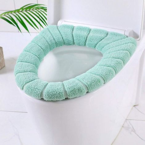 2PCS Siège de Toilette, épaissir Housse pour abattant de WC Coussins, Tapis de Coussin de Toilette Rétractable Lavable, Chaud, Confortable et Doux (1/3)