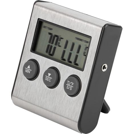 Termometro da cucina per barbecue, con sonda in lega di alluminio, ideale per affumicare, cuocere al forno e grigliare.