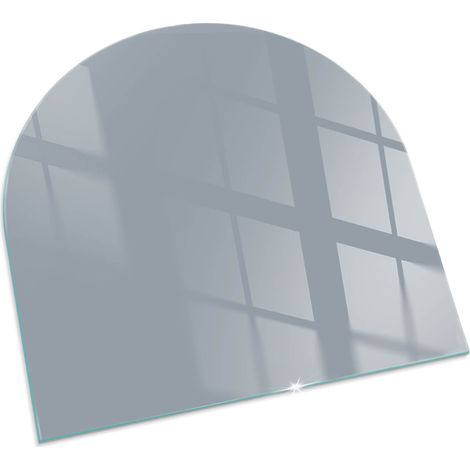 Funkenschutzplatte für Kamin Hitzeschutz Schutzplatte Hartglas Dekorative Glasbodenplatte Farbe Grau 100x100 cm (1/5)