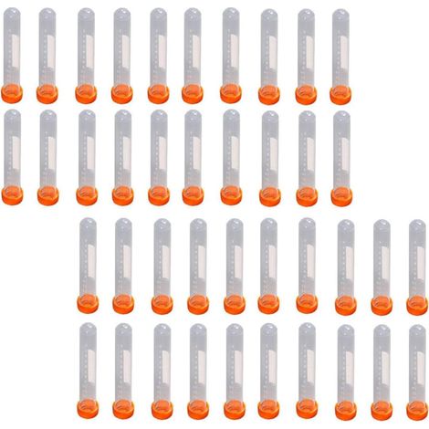 100pièces Tubes Centrifuges Transparents avec Bouchons à Vis Tubes à Essai de Laboratoire Gradués Consommables Scientifiques Durables Compatibles Mesures Couleur Aléatoire (1/5)