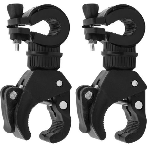 Support Lampe Vélo 360° Rotatif, 2 Pièces Fixation Lumière pour Équipement Cyclisme et Accessoire Vélo (1/5)
