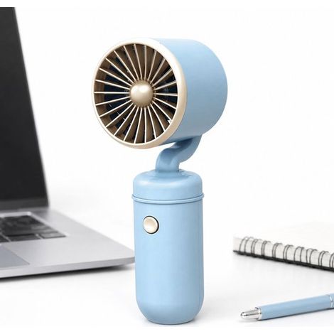Mini ventilateur portable silencieux rechargeable USB, ventilateur de table et bureau 2-en-1, compact pour étudiants, école et bureau (1/5)
