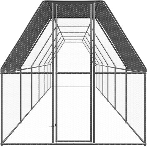 Maison Exclusive - Pollaio da Esterno 2x12x2 m in Acciaio Zincato