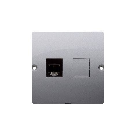 Einzelne Telefonbuchse RJ11 Inox basic BMTF1.02/21 Kontakt-Simon (1/4)