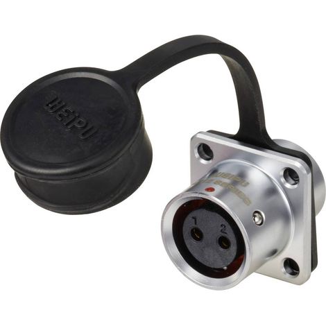 circulaire femelle, droit Ø 12 2 pôles 250 V/AC 13 A IP67 Push-Pull Weipu SF1213/S2 (1/4)
