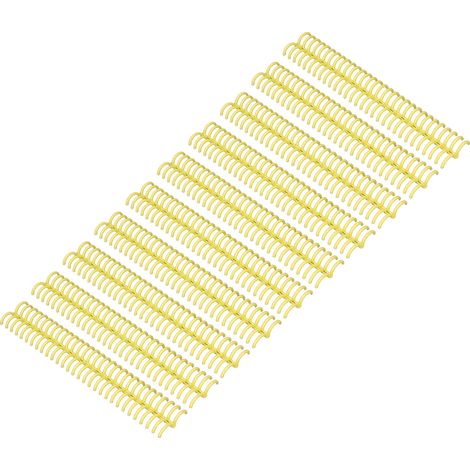 Lot de 10 anneaux à peigne pour reliure à 30 pages, en plastique jaune. Faciles à ouvrir et à fermer, ils ajoutent 19 mm au format A4. (1/5)