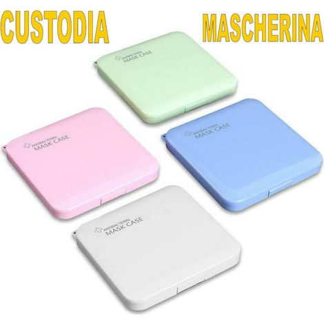 Trade Shop - Porta Mascherina Mascherine Custodia Cover Organizer Portatile Box Tascabile - (1/3)