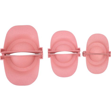 3-teiliges Teigtaschen-Set, Empanada-Presse aus Weizenstroh, verschiedene Größen für die Küche, Rosa (1/5)