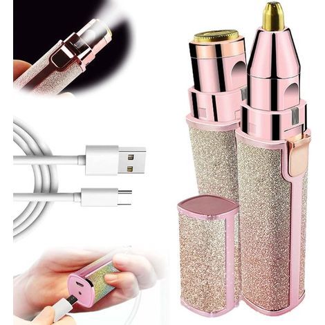 Facial shaver - Women's facial hair removal device - 2-in-1 eyebrow and facial hair removal device - Starry Sky Color (1/5)