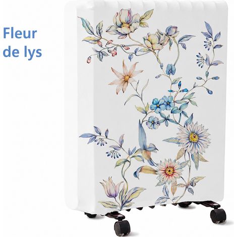 Housse de protection anti-poussière grand format pour radiateur à bain d'huile motif Orchidée 61-90 61-70 réf 5420 180 g – Livraison gratuite