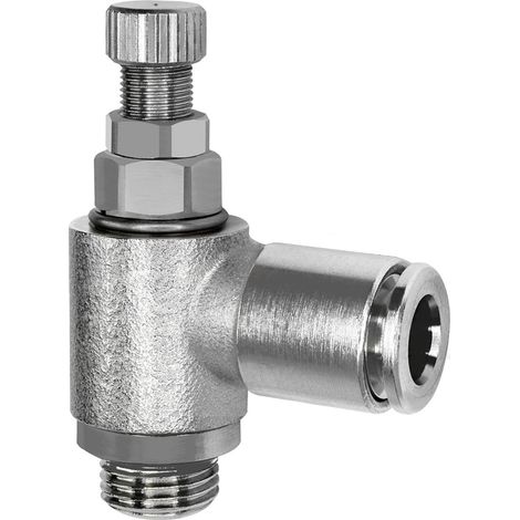 Riegler Drosselrückschlagventil, Abluft, G 1/8, Steckverbindung 6, Rändelschraube (1/3)