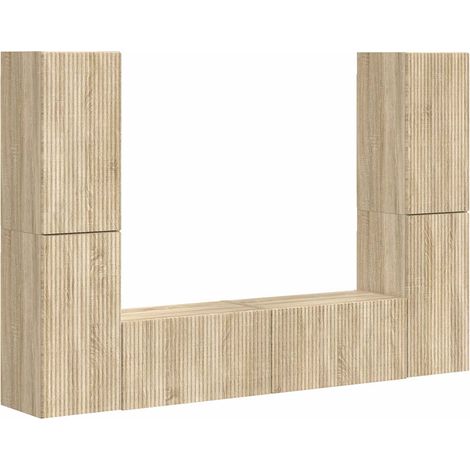 Maison Exclusive - Conjunto de mueble de TV 6 pcs Roble Sonoma