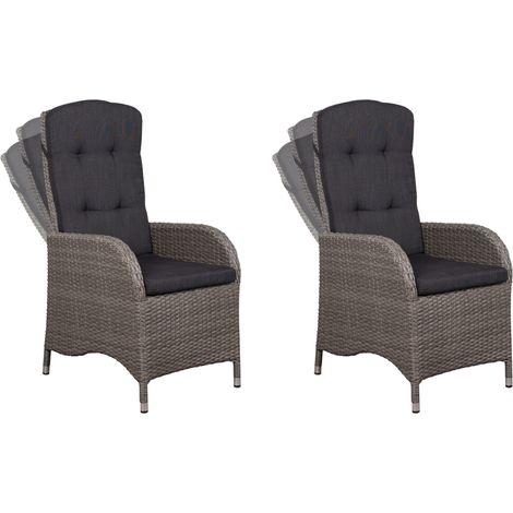 deVries 2x ""JUAN"" Dining/Relax-Sessel Gartenstuhl Relaxsessel 60 x 68 x 110 cm