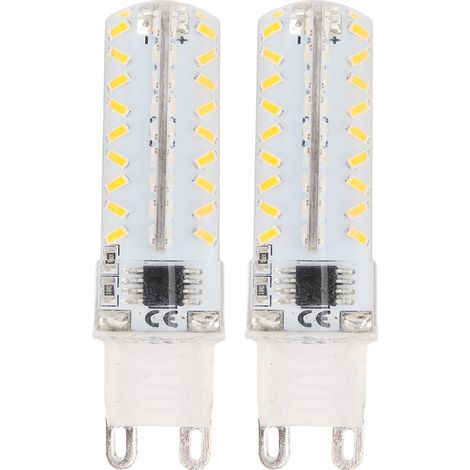 Lot de 2 ampoules LED G9 72 LED, ampoule à culot G9 dimmable, blanc chaud 3000K, 5W, remplacement 220V (1/5)
