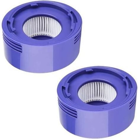 2 filtres HEPA de rechange pour moteurs d'aspirateur, compatibles avec les modèles Dyson V7, V8, violet et blanc. (1/4)