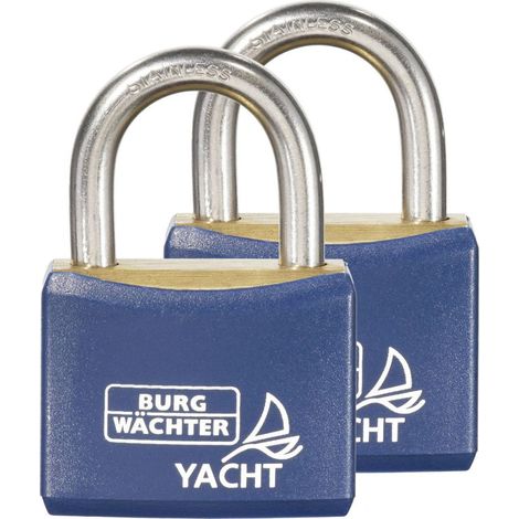Burg Wächter 2er Set Duo 460 Ni 40 SB Vorhängeschloss  gleichschließend   Messing Schlüsselschloss