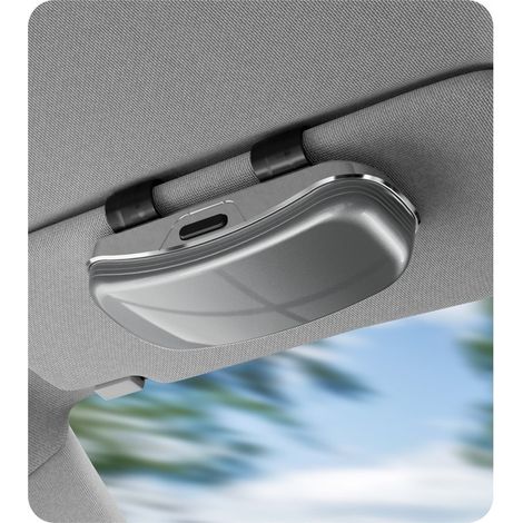 Universal-Auto-Brillenhalter für Sonnen- und Korrekturbrillen, grau