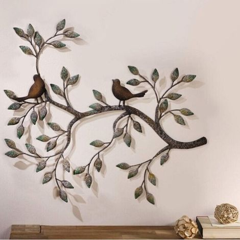 Décoration Murale Vintage en Fer Forgé – Oiseau Rustique pour Intérieur, 58 x 48 cm, Style Industriel et Bohème (1/4)