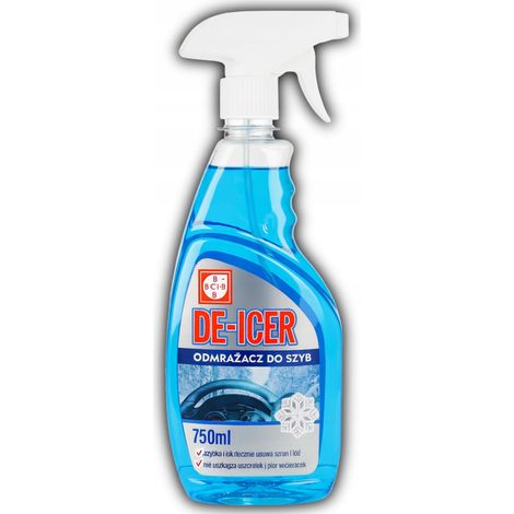 Descongelante para ventanas de 750 ml, acción rápida, elimina el hielo y la escarcha.