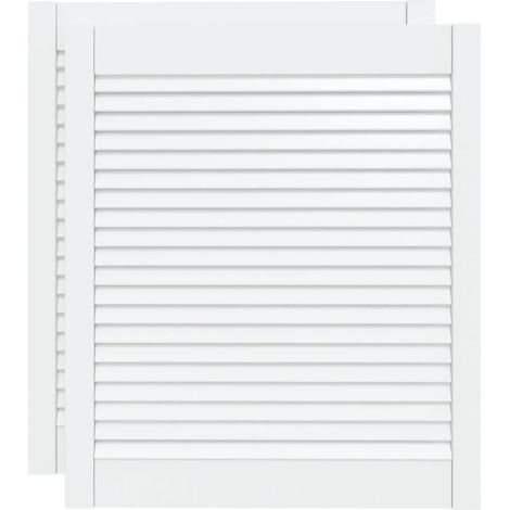 Maison Exclusive - Schranktüren Lamellen-Design 2 Stk. Weiß 69x59