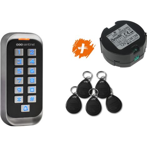 SCS Sentinel - Kit clavier filaire CodeAccess RFID + Transfo 12V
