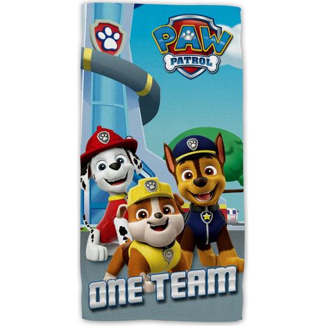 Strandtuch 70x140 Paw Patrol Paw Chase Marshall Rubble Baumwolle One Team Kind 7636 (1/2)
