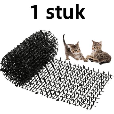 Anti-spiky cat mat, plastic, 30 x 100 cm, for outdoor use, black (1/4)