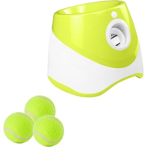 Lanceur de balles automatique pour chien avec 3/6/9 balles, machine durable pour chiens de petite et moyenne taille, couleur fluorescente (1/5)