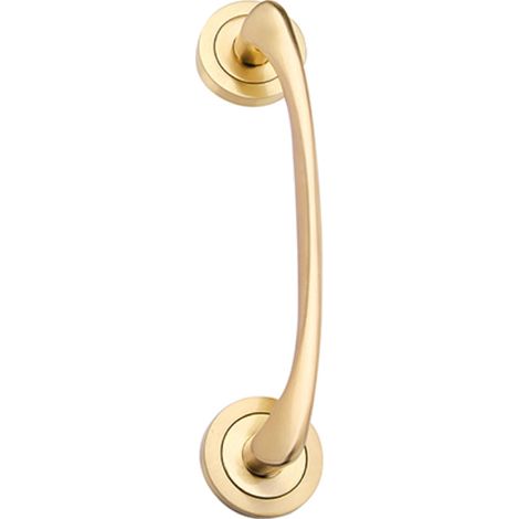 Manillón zamak dorado satinado 190mm roseta redonda
