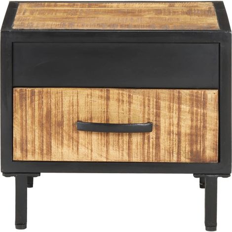 Maison Exclusive - Comodino 40x40x35 cm in Legno di Mango Grezzo
