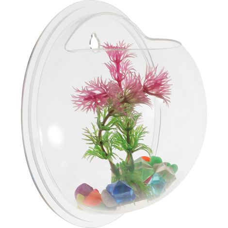 Pot de fleurs suspendu Homoyoyo, design original et élégant, vase bocal en acrylique blanc (1/5)