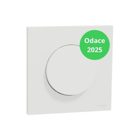 Schneider - Odace 2025 - Va-et-vient ou poussoir + plaque de finition - Blanc craie - Ru00e9f : S920204-P (1/5)