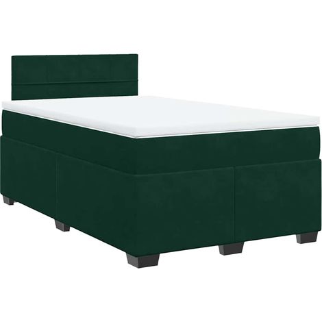 Maison Exclusive - Cama box spring con colchón terciopelo verde o (1/5)
