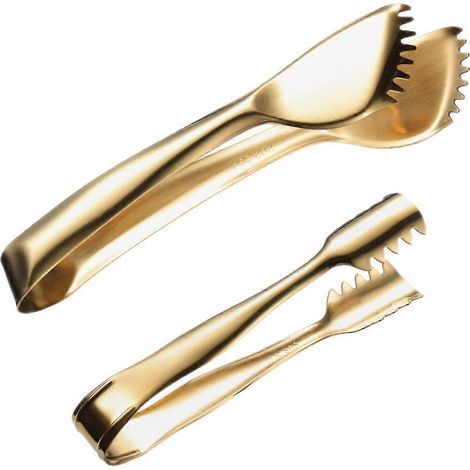 Lot de 2 pinces à glaçons en acier inoxydable, pinces à steak, pinces de service (1/3)