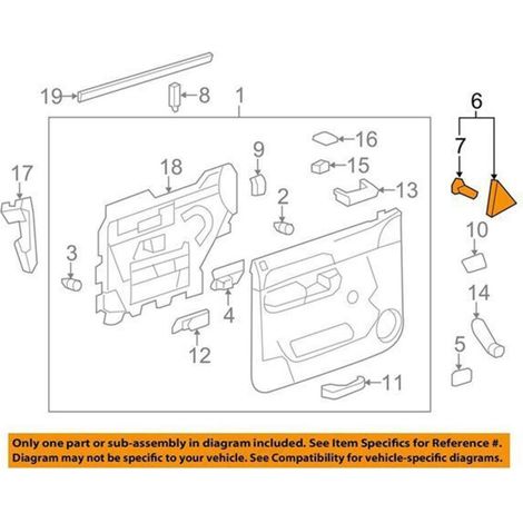 Une paire de 25838246 et 25838245 convient au revêtement triangulaire intérieur de la porte du Chevrolet Silverado.
