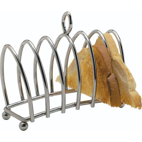 KC BLUE KitchenCraft Toast Rack de Chrome Plated Metal 16 x 15 x 7 cm Silver Plated