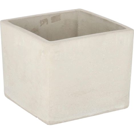 KOTARBAU Pot de fleurs carré - 16 x 16 cm - Pour plantes - En béton décoratif (1/5)