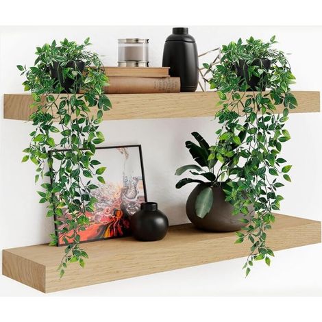 XEPHO Lot de 2 Plantes Artificielles Tombées avec Pots, 65 cm Mandala Artificiel Décoratif Extérieur Intérieur Salon Chambre Pots de Fleurs Décoratifs (1/5)