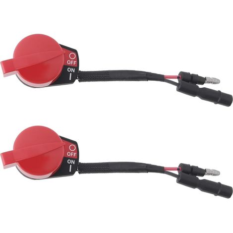 2 Pièces Interrupteur d'arrêt Du Moteur Interrupteur d'arrêt de Tondeuse à Gazon avec Vis 35120-Z5T-0031 Compatible avec Honda GX240 GX270 GX340 GX390 GX340UT2 (1/5)