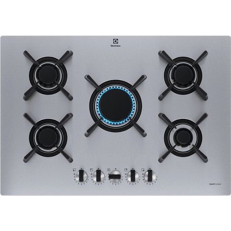 Electrolux KGU753723Z Negro, Gris Integrado 75 cm Encimera de gas 5 zona(s) (1/4)